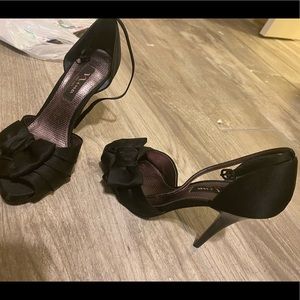 Black Bow Stilettos- Mima